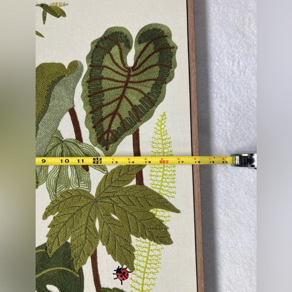 Green Botanical Embroidered Wall Art - Picture 5 of 6